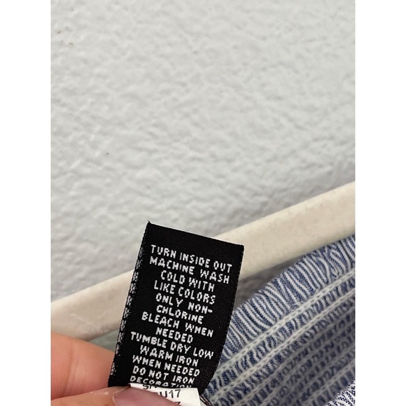 INC Off the Shoulder Blue with Hot Pink Embroidered Smocked Size S Bohemian Chic - Picture 7 of 10